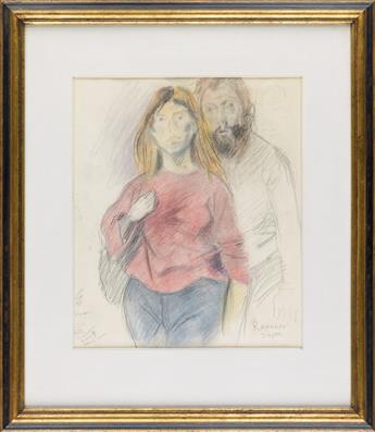 RAPHAEL SOYER Group of 4 works on paper.